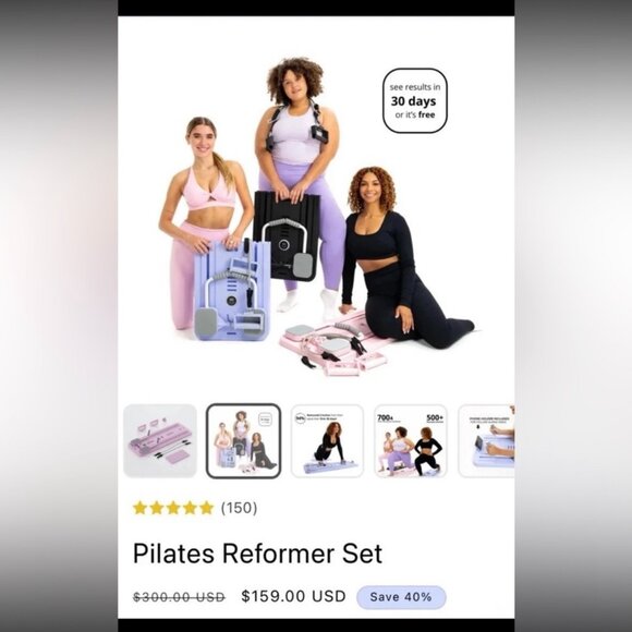 Lhanel - Pink Pilates Exercise Board with Resistance Bands - Picture 5 of 9